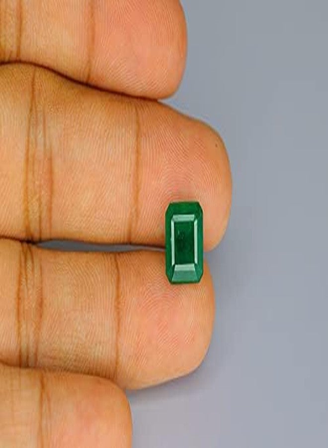GEMS RIVER Natural Original 3.30 Carat 4.25 Ratti Certified Stone Emerald/Panna Brazilian Mines Gemstone - Image 2