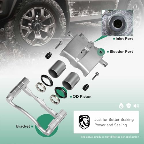YHTAUTO Rear Passenger Side Brake Caliper Assembly with 1 Piston Replacement for Chevrolet Silverado Tahoe GMC Sierra Yukon Cadillac DeVille - Image 3