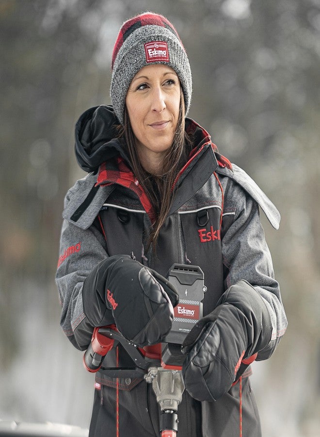Eskimo® 41455 Alpine Knit Hat, Headwear, Unisex, Gray/Plaid - Image 4