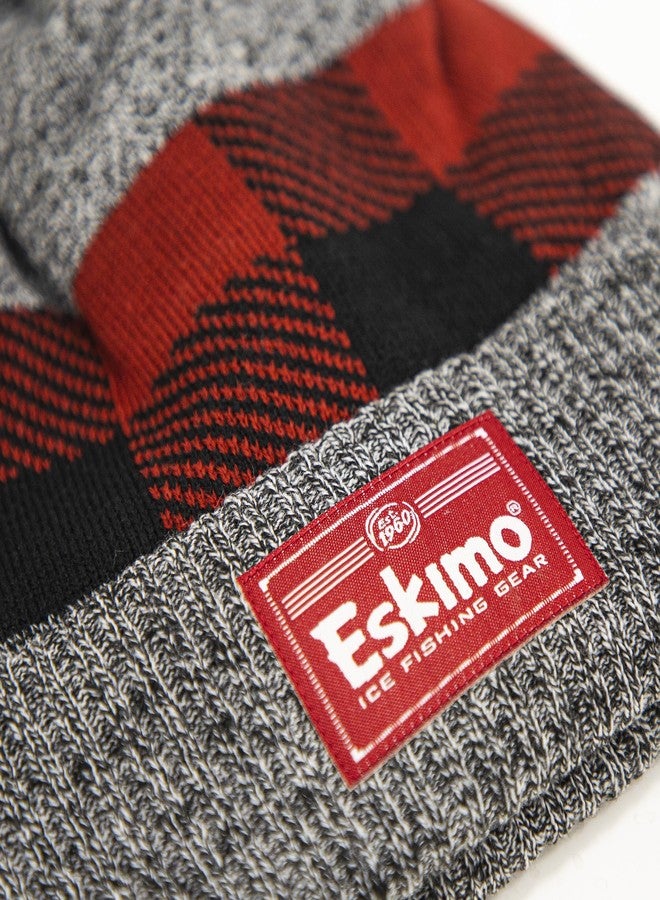 Eskimo® 41455 Alpine Knit Hat, Headwear, Unisex, Gray/Plaid - Image 5