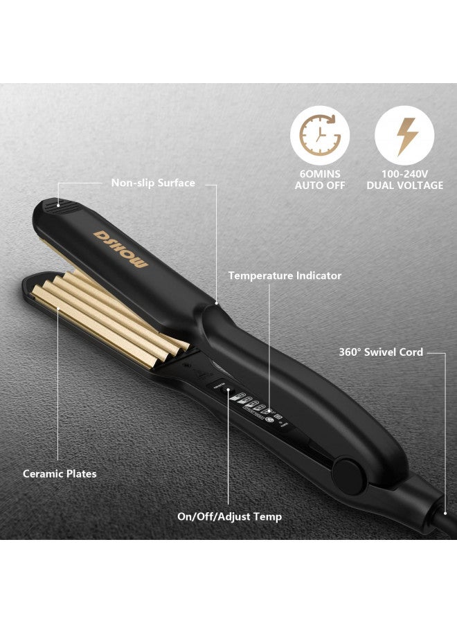 DSHOW Crimping Iron Hair Crimper for Hair DSHOW Hair Waver Volumizing Crimper with Titanium Ceramic Plates Styling Tools for Women Girls - Image 3