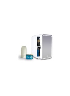 8L Mini Makeup Fridge with LED Light Mirror Portable Skincare Preservation Beauty Refrigerator