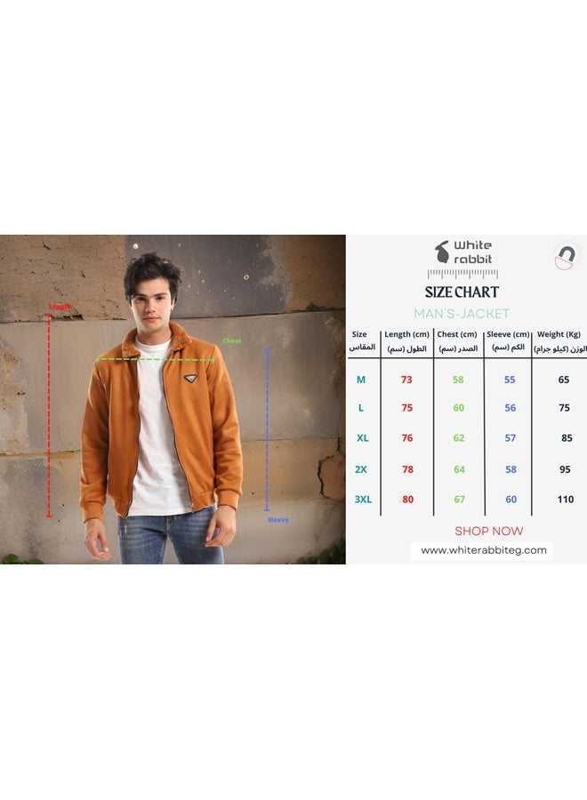 WHITE RABBIT Fur Classic Collar Zipped Jacket - Image 5