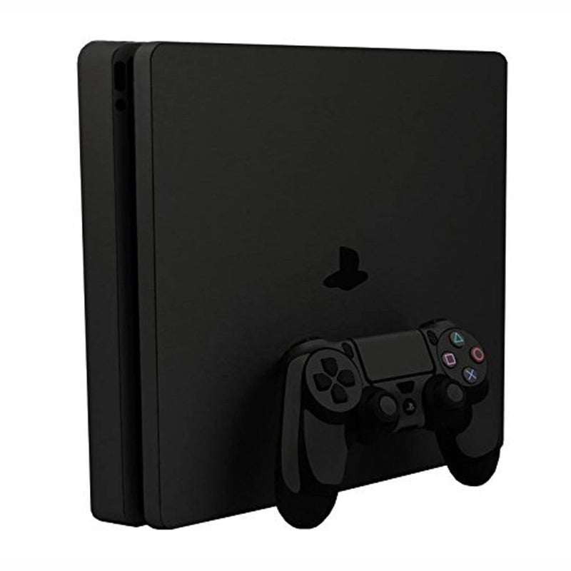 ELTON Skin Sticker Cover for PS4 Slim Console and Controllers, Pure Black - Image 5