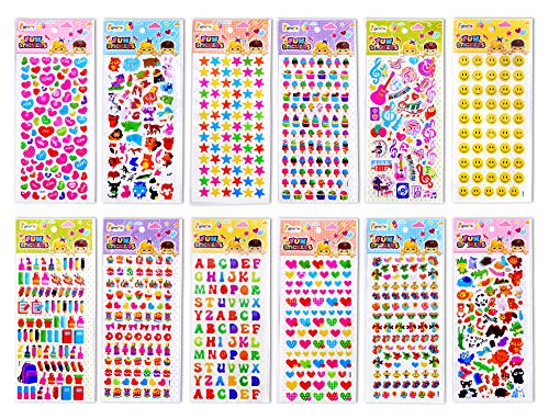 Giraffe Manufacturing 3D Puffy Stickers for Kids – 1650 PCS Assorted Cute Car Stickers & Animals - Classroom Must Haves Reward Teacher Supplies, Scrapbooking, DIY Crafts, Party Favors & Gifts - Image 5