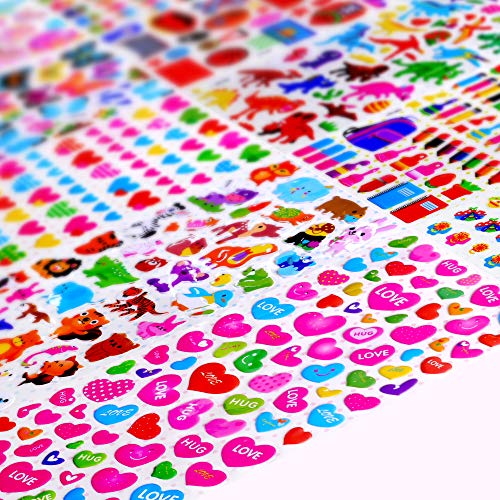 Giraffe Manufacturing 3D Puffy Stickers for Kids – 1650 PCS Assorted Cute Car Stickers & Animals - Classroom Must Haves Reward Teacher Supplies, Scrapbooking, DIY Crafts, Party Favors & Gifts - Image 3
