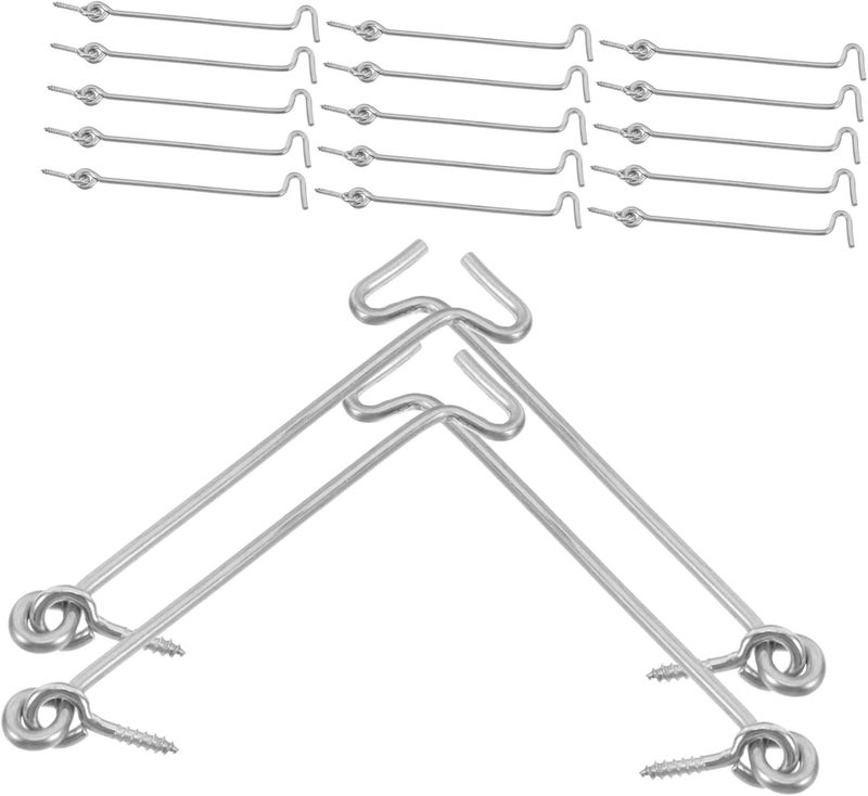 ABOOFAN 100pcs Window Hook Rod Heavy Duty Gate Latch Swivel Latch Hook for Doors Cabin Balcony Railing Hanging Baskets - Image 1