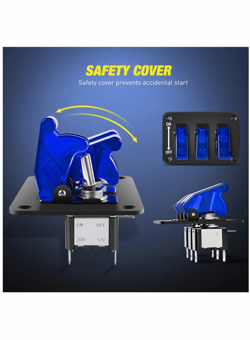 SOLARAE لوحة مفاتيح 3-عصا 12 فولت مع مؤشر LED وغطاء قابل للطي لمشاريع DIY أو سيارات السباق - مثالية للتخصيص والتحكم المحسن - Image 3