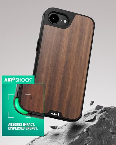 Mous for iPhone 16e Case 2025 MagSafe Compatible Limitless 60 Walnut Protective Shockproof Phone Cover - Image 3