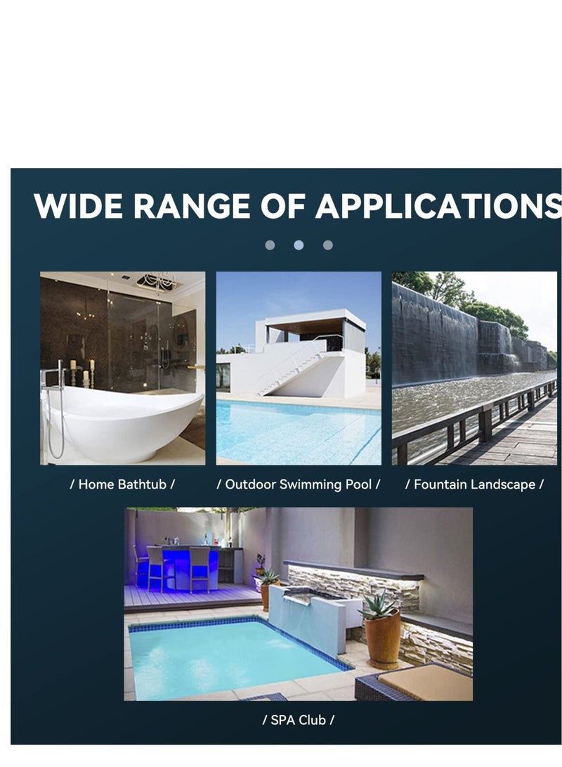 Excefore شفرة سيل المياه، شفرة سيل مياه مصنوعة من الفولاذ المقاوم للصدأ بطول 30 سم، نافورة بركة مياه مستطيلة، شفرة مياه لبركة أسماك كوي، شفرة شلال مع موصل، خراطيم، مشبك وشريط PTFE - Image 4