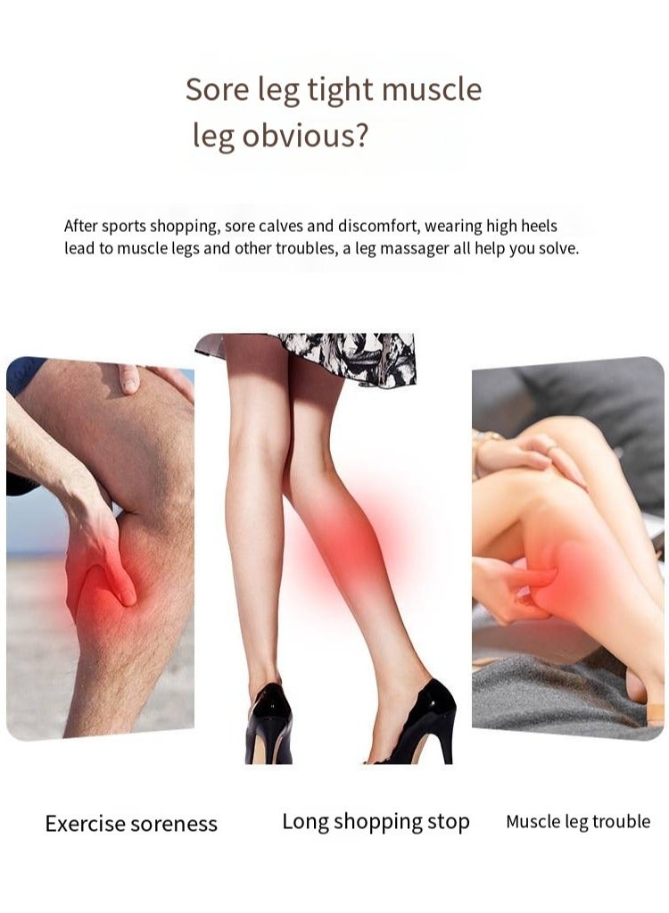 Generic Electric Leg Massager Leg Shaping Wireless Air Compression Heating Calf Massager with 3 Modes 2 Intensities Arm Body Circulation Muscle Relaxation Varicose Veins Physiotherapy (2 pcs) - Image 2