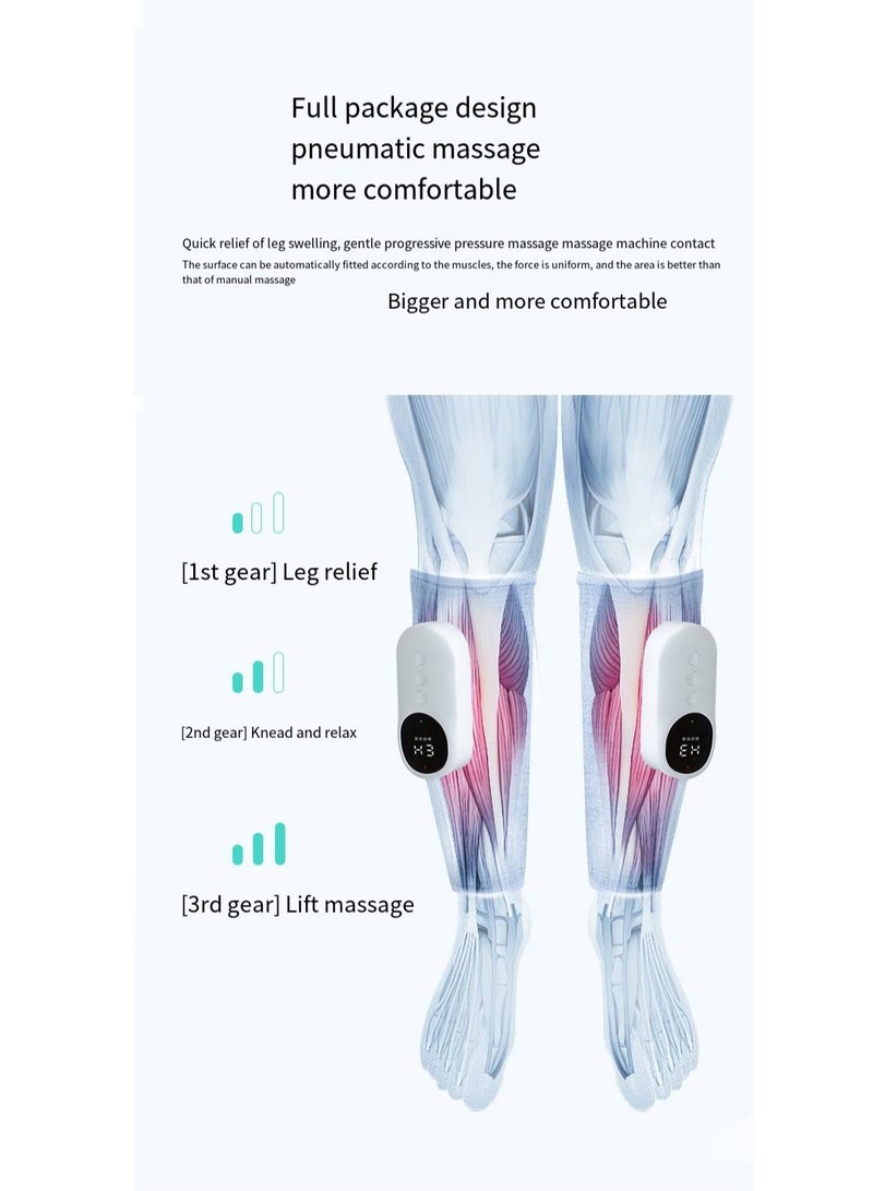 Generic Electric Leg Massager Leg Shaping Wireless Air Compression Heating Calf Massager with 3 Modes 2 Intensities Arm Body Circulation Muscle Relaxation Varicose Veins Physiotherapy (2 pcs) - Image 3