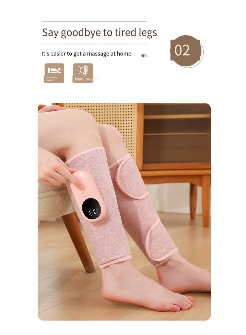 Generic Electric Leg Massager Leg Shaping Wireless Air Compression Heating Calf Massager with 3 Modes 2 Intensities Arm Body Circulation Muscle Relaxation Varicose Veins Physiotherapy (2 pcs) - Image 4