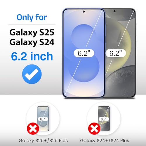 EZ-GLAZ-4 Pack for Samsung Galaxy S25/ S24 Privacy Screen Protector [6.2"], 100% Fingerprint Unlock, 9H Tempered Glass, Scratch Resistant, 100% Bubble-Free, Case Friendly with Installation Box - Image 2