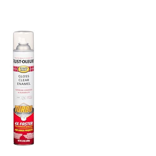 Rust-Oleum 353345 Stops Rust Turbo Spray System Spray Paint, 24 oz, Gloss Clear - Image 2