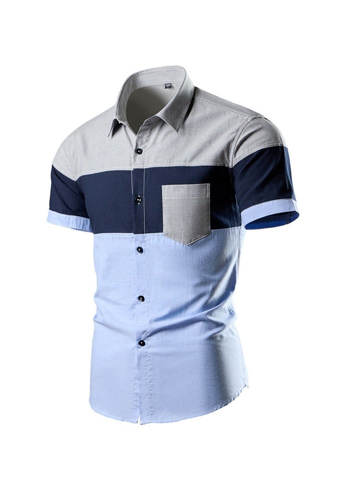 Shougu New Men's Fashionable Daily Casual Collar Shirt  - Image 1