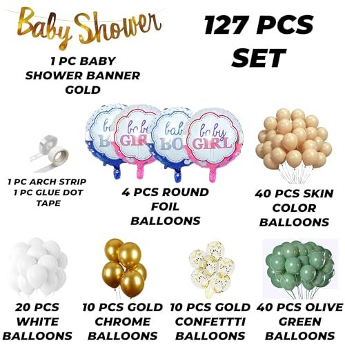 TOYXE Baby Shower Decoration Balloons Banner Set of 127 Pcs - Image 2