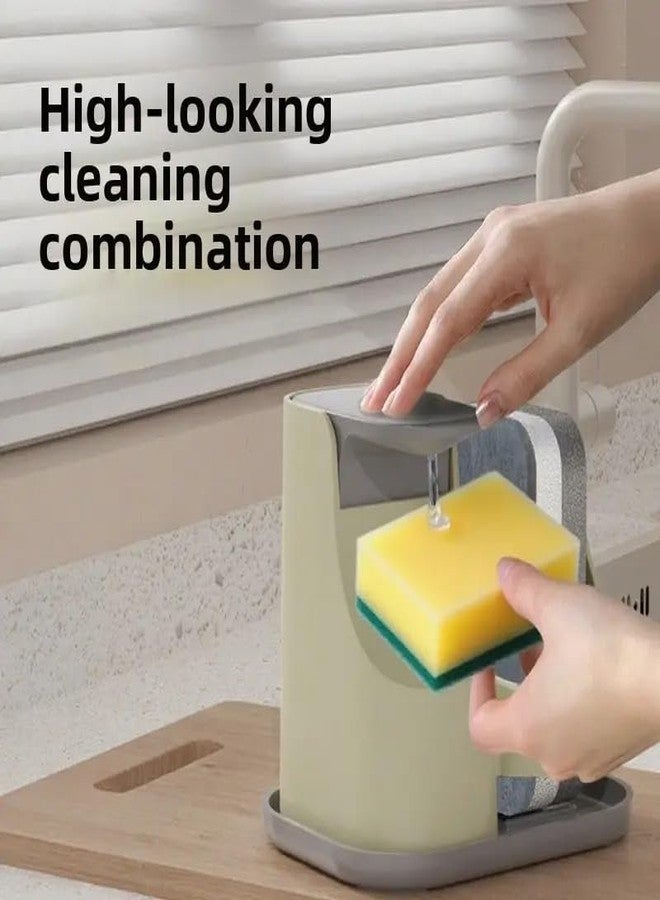 PARVY® ABS Plastic 2-in-1 Soap Pump Dispenser with Sponge Holder for Kitchen Sink, Dishwashing Liquid Container, Modern Countertop Soap Dispenser for Bathroom & Home Cleaning (1Pcs)(Multicolor) - Image 5