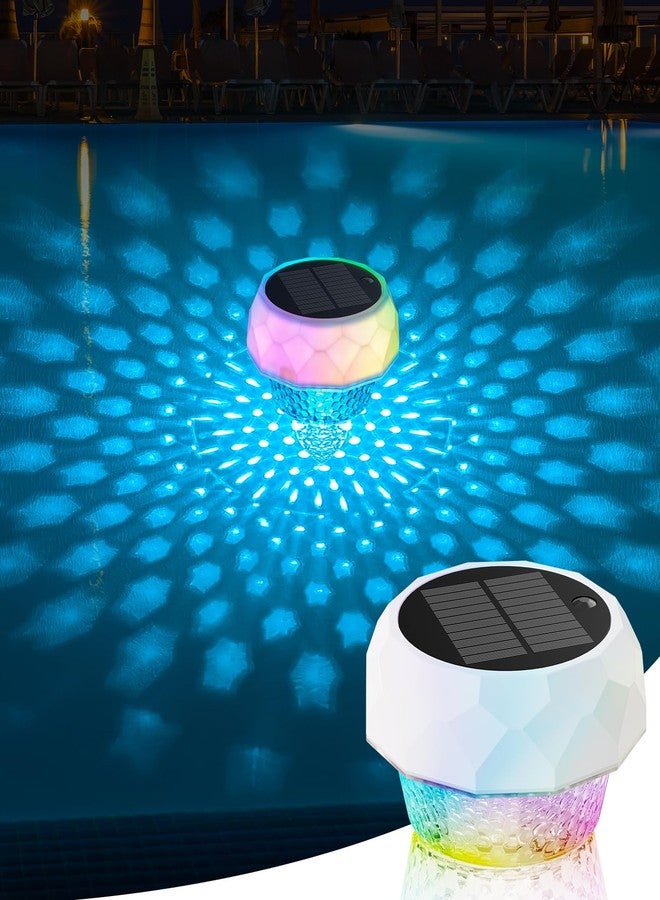 VICHTOP Solar Floating Pool Lights, RGB Color Float Pool Lights with Remote, IP68 Waterproof, Pool Decor Lighting Accessories for Inground, Above Ground Pools, Outdoor, Garden, Party Decoration - Image 1