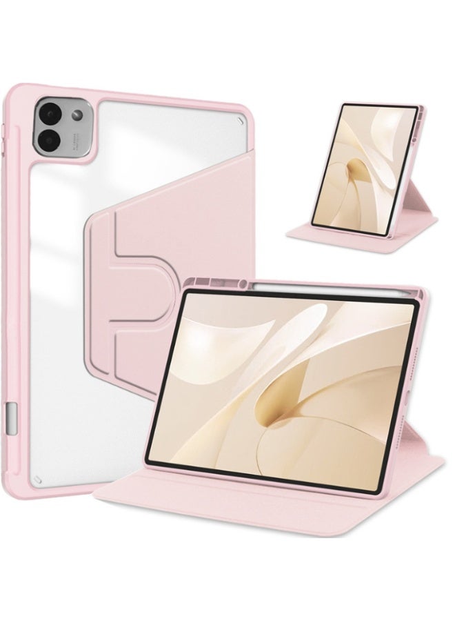 eGreen99 for Honor MagicPad 3 13.3 Inch Case Cover,Tablet Protective Case, Acrylic 360 ° Rotating Design, Automatic Wake-up/sleep, Soft Leather,Pink - Image 1