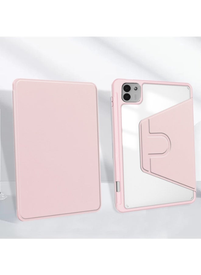 eGreen99 for Honor MagicPad 3 13.3 Inch Case Cover,Tablet Protective Case, Acrylic 360 ° Rotating Design, Automatic Wake-up/sleep, Soft Leather,Pink - Image 4