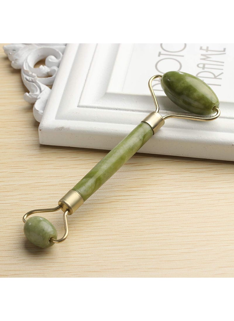 Pearl Peace Pearl Peace Smooth Facial Roller Massager Natural Massage Jade Stone for Face Eye Neck Foot Massage Tool green  - Image 1
