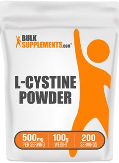 BULKSUPPLEMENTS.COM .com L-Cystine Powder - L-Cystine 500mg, L-Cystine Supplement, Amino Acid Supplement - for Immune Support, Gluten Free, 500mg per Serving, 100g (3.5 oz) (Pack of 1)  - Image 1