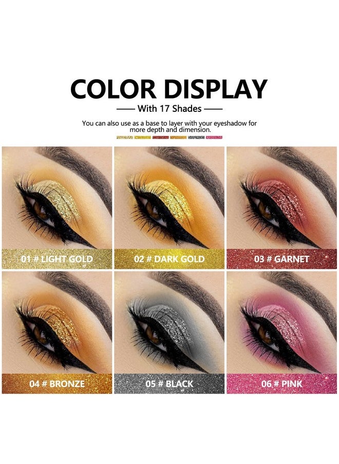 Anglicolor Anglicolor Diamond Glitter Liquid Eyeshadow, Glitter Eyeshadow, Lightweight Smooth, Shimmer Eyeshadow, Metals Gloss Sparkling Eyeliner Pen, Cosmetics Gift for Girls and Women (Garnet #03)  - Image 2