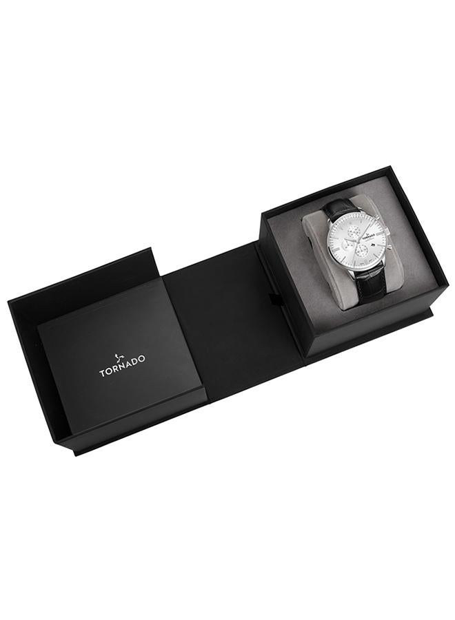 TORNADO Celestia Elite T6102-Slbw Men'S Chronograph Display Watch & Leather Strap Black - Image 4
