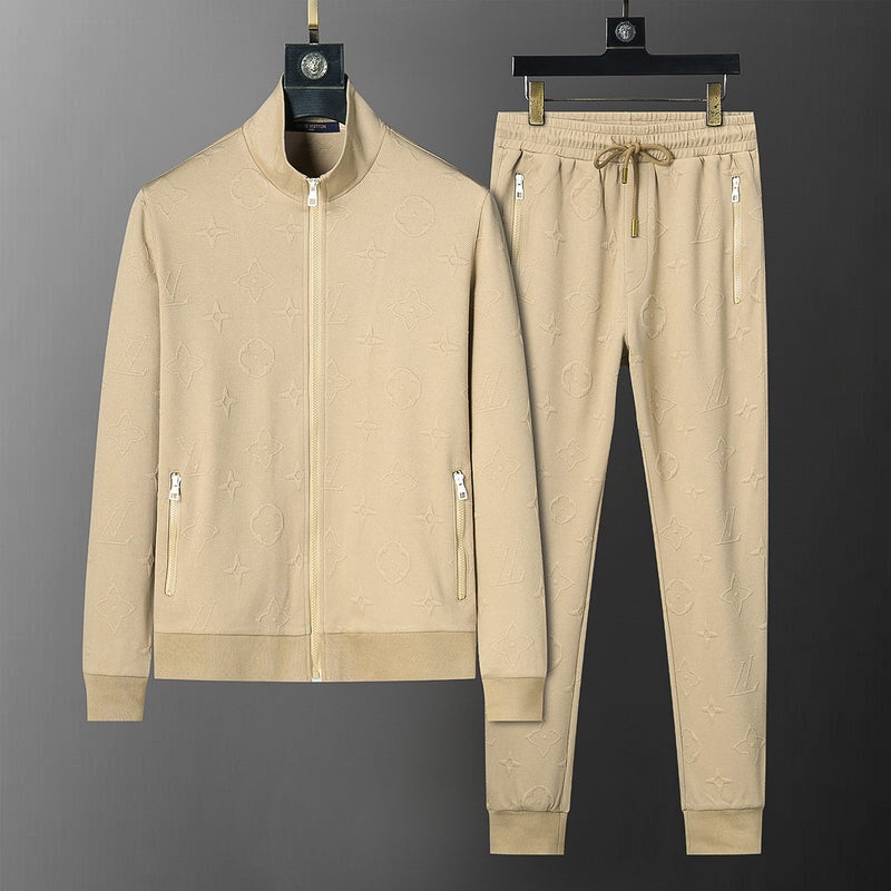 High-Quality 25-Year Trendy Brand Casual All-Over Flocking Printed Sports Suits For Men And Women, Same-Style Couple Suits - Image 1