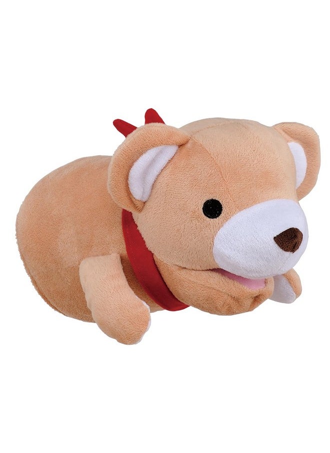 null - BONBI ALCON Animal Mitten Happy Zoo Bear, Plush Dog Chew Toy, with Whistle - Image 1