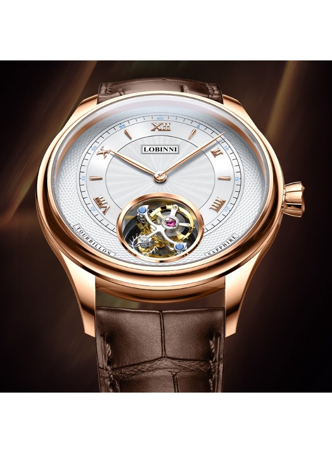 Lobinni Luxury Tourbillion Movement Automatic Waches  41mm - Image 1