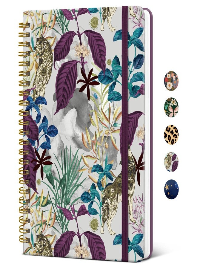 Taja Lined Spiral Journal Notebook for Women, A5 Cute College Ruled Hardcover Notebook for Work & Note Taking, Pretty Journal for Writing, 140 Pages, Jungle - Image 1
