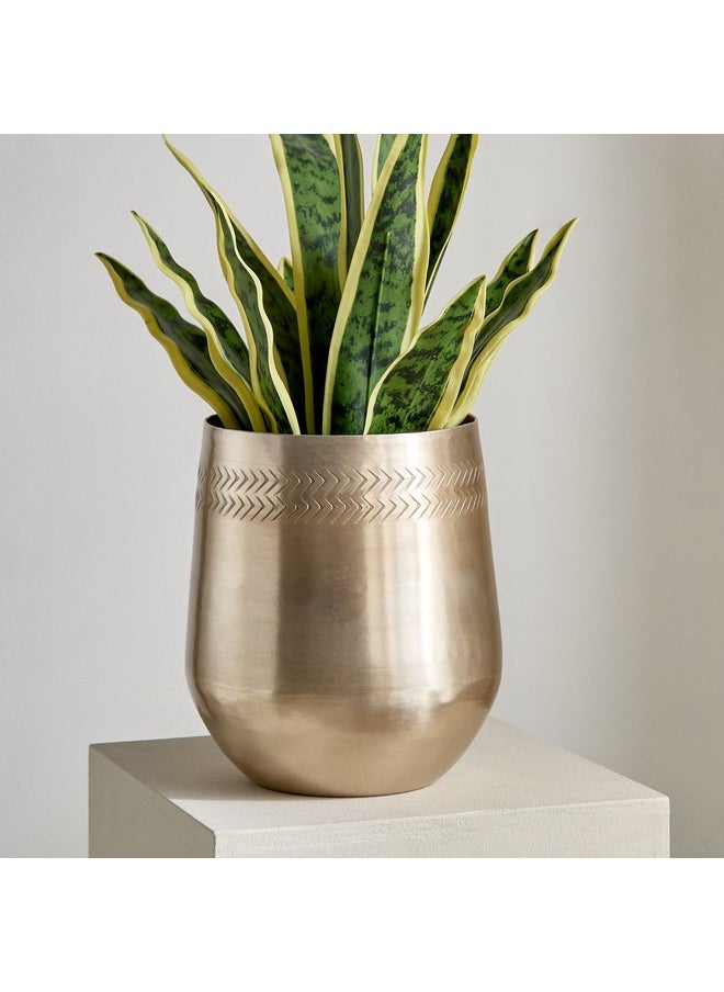 Home Box Nydril Aluminium Hammered Planter 20 x 20 x 23 cm  - Image 1