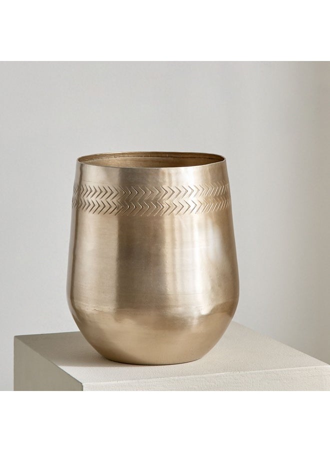 Home Box Nydril Aluminium Hammered Planter 20 x 20 x 23 cm  - Image 2