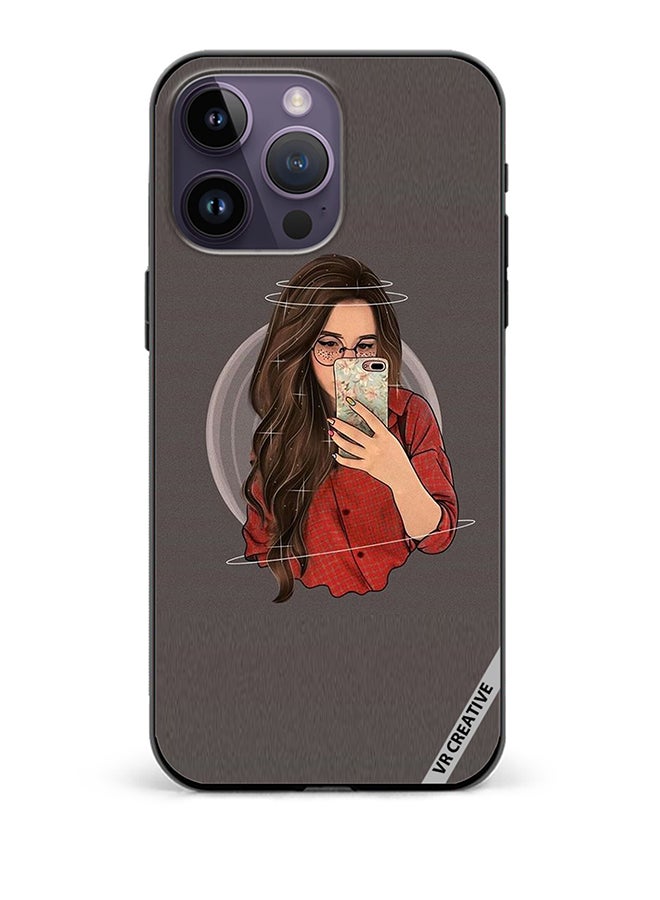 VR CREATIVE Protective Case Cover For Apple iPhone 16 Pro Max Girl Clicks A Selfie Design Multicolour
