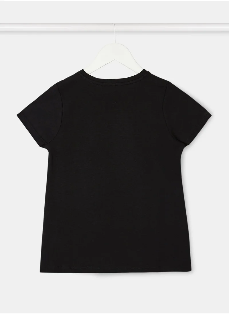 NAME IT Girl Femme Power Crew Neck T-Shirt