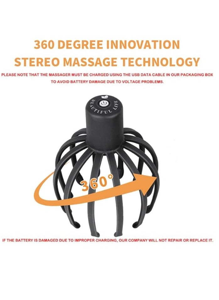 Generic - Electric Scalp Massager with 3 Modes, 360 Degree Head Massager, Cordless Portable Head Scratcher for Stress Relax - Image 1