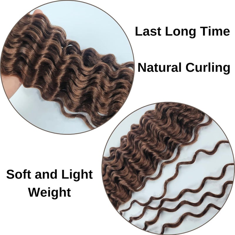 Leticia Brown Braiding Hair Pre stretched 30# Boho Hair for Braiding Hypoallergenic Synthetic Knotless Crochet Boho Braids - Image 5