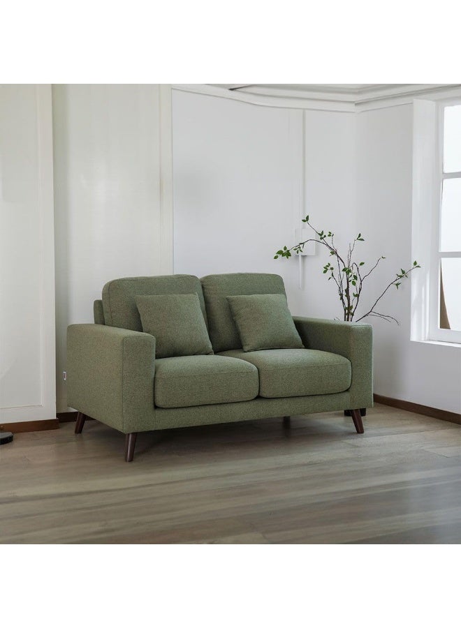 Comfynest Comfynest Caspian 2-Seater Fabric Sofa With 2-Year Warranty 156X92X90Cm Light Green - Image 1