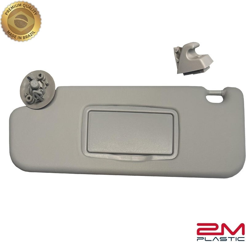 2M PLASTIC Gray Sun Visor Replacement for Chevy Sonic & Spark (2012-2020, 2011-2022) - Pair - Image 2