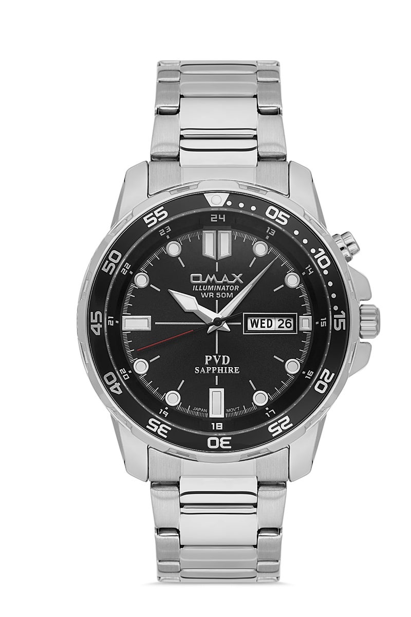 OMAX Men's Wrist-Watch | Analog | Stainless Steel Band | Elegant Design - Image 1