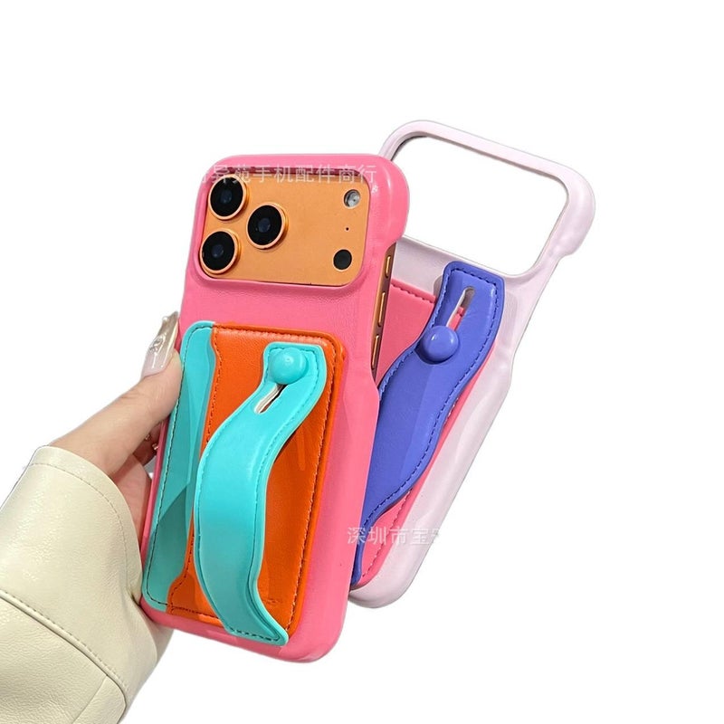 غطاء واقي | حامل بطاقات | أزرق | لـ iPhone 17 / 17 Air / 17 Pro / 17 Pro Max | تباين الألوان - Image 5