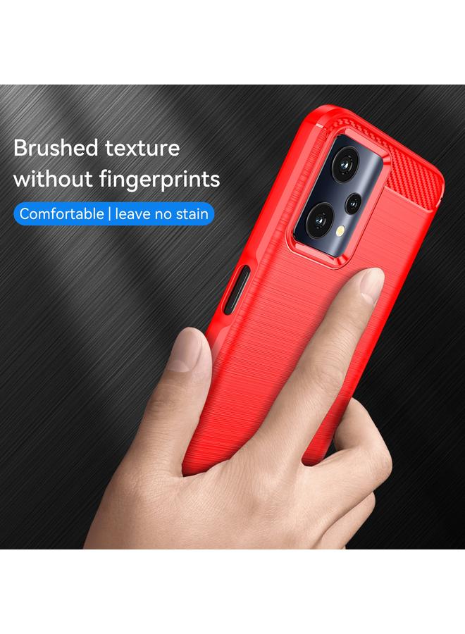 S-TOP Case For Realme 9 5G Brushed Texture Carbon Fiber TPU Phone Case - Image 3