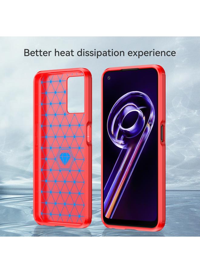 S-TOP Case For Realme 9 5G Brushed Texture Carbon Fiber TPU Phone Case - Image 2