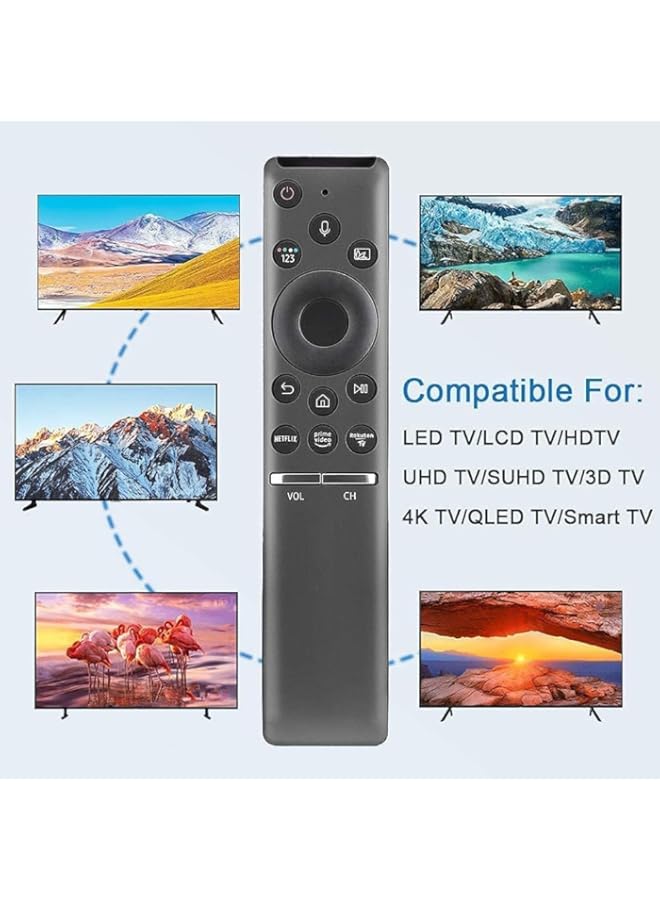 HuHa Remote for Smart TV Voice Mic Bluetooth Replacement Controller BN59-01312A and 4K 8K UHD Curve TV, 6 7 8 Series LED LCD QLED 32 40 43 45 49 50 55 60 inch TV - Image 3