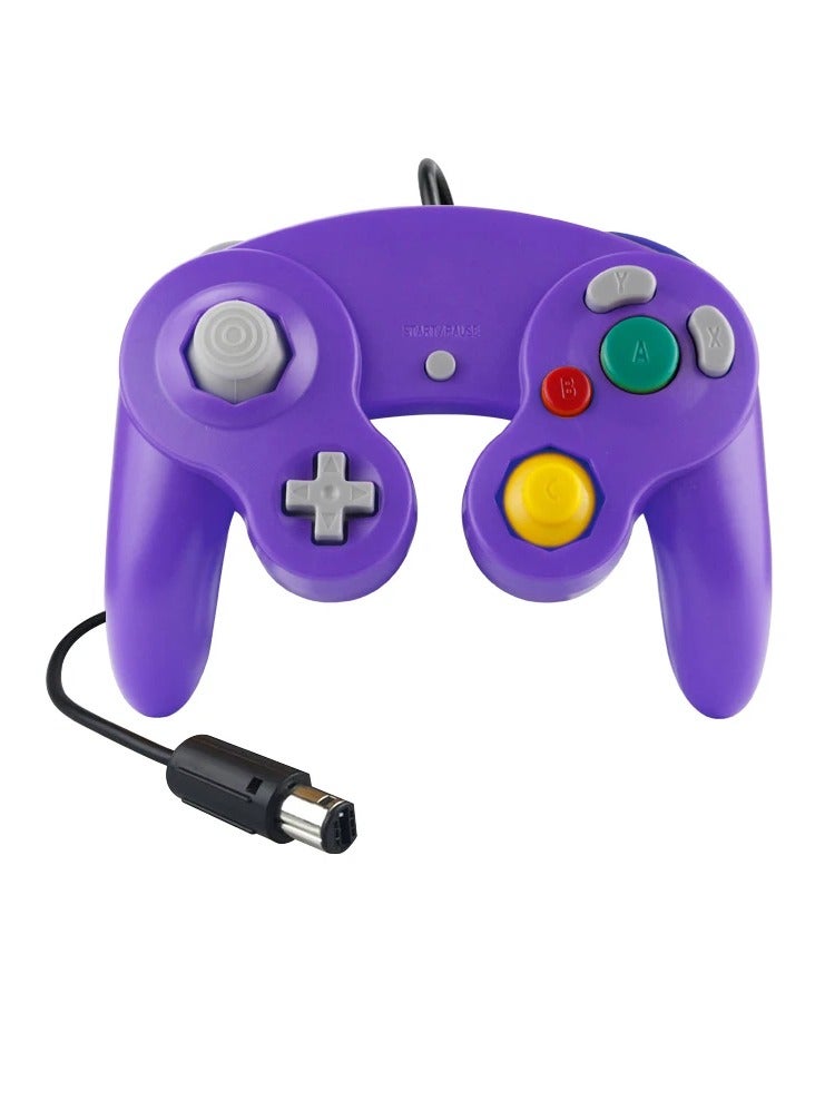 AS SEEN ON TV Wired Game Controller, Strong And Durable PC Precision Wired Gamepad, Easy To Operate Hassle Free Gaming Controller, Ergonomic Design Stable Joypad Controller For GameCube NGC, (Purple)  - Image 1