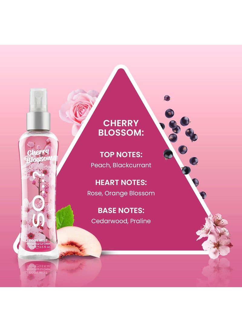 So..? So Body Mist Set  Perfumes for Women  Vanilla Perfume Red Velvet Cherry Blossom  Scents Lasting 6 Hours  Fragrance Gifts for Women  3 pcs  - Image 5