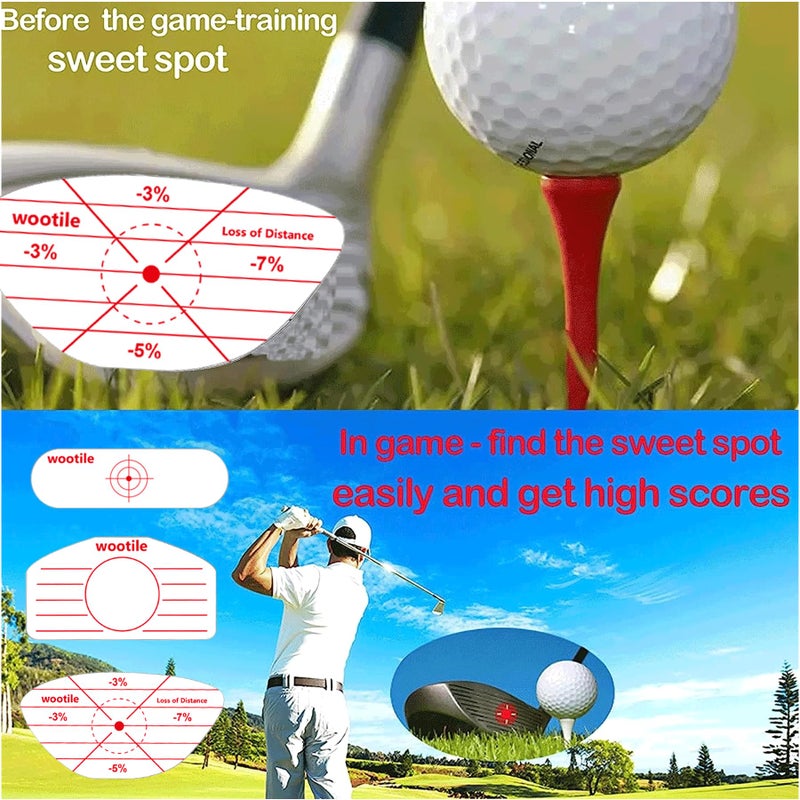 wootile Golf Driver Impact Tape Labels 180Pcs Golf Impact Stickers Golf Clubs Labels for Swing Training Irons and Woods Iron Ball Hitting Recorder Standard Irons Woods Sticker,Training Aids for Swing Practice - Image 4
