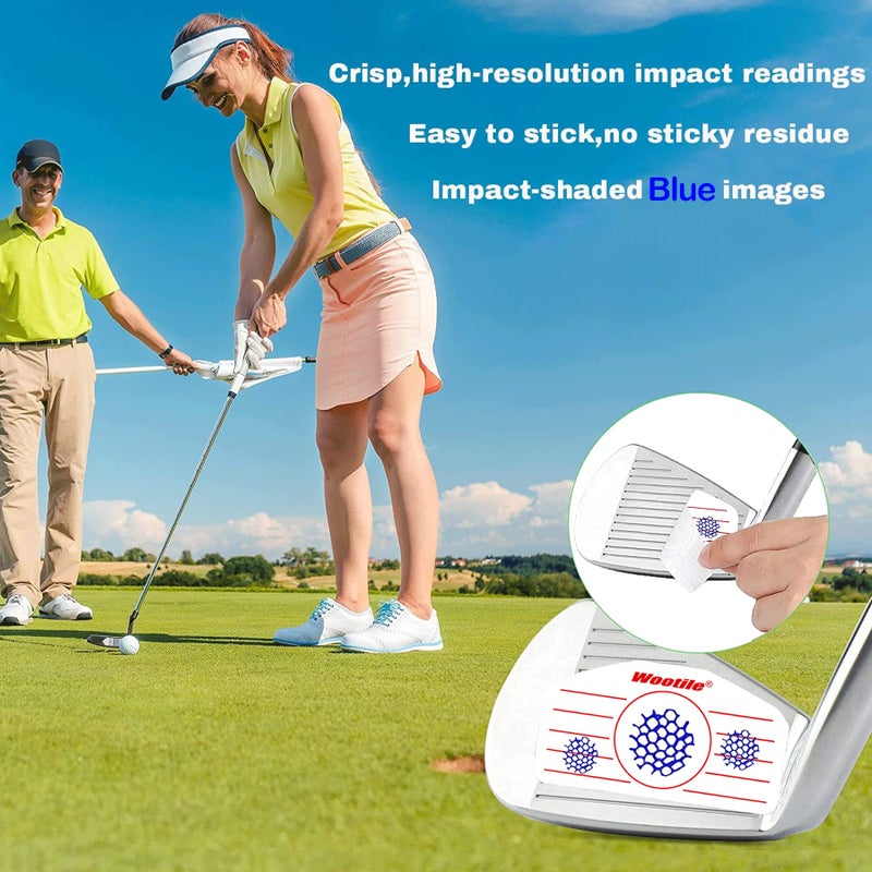 wootile Golf Driver Impact Tape Labels 180Pcs Golf Impact Stickers Golf Clubs Labels for Swing Training Irons and Woods Iron Ball Hitting Recorder Standard Irons Woods Sticker,Training Aids for Swing Practice - Image 2
